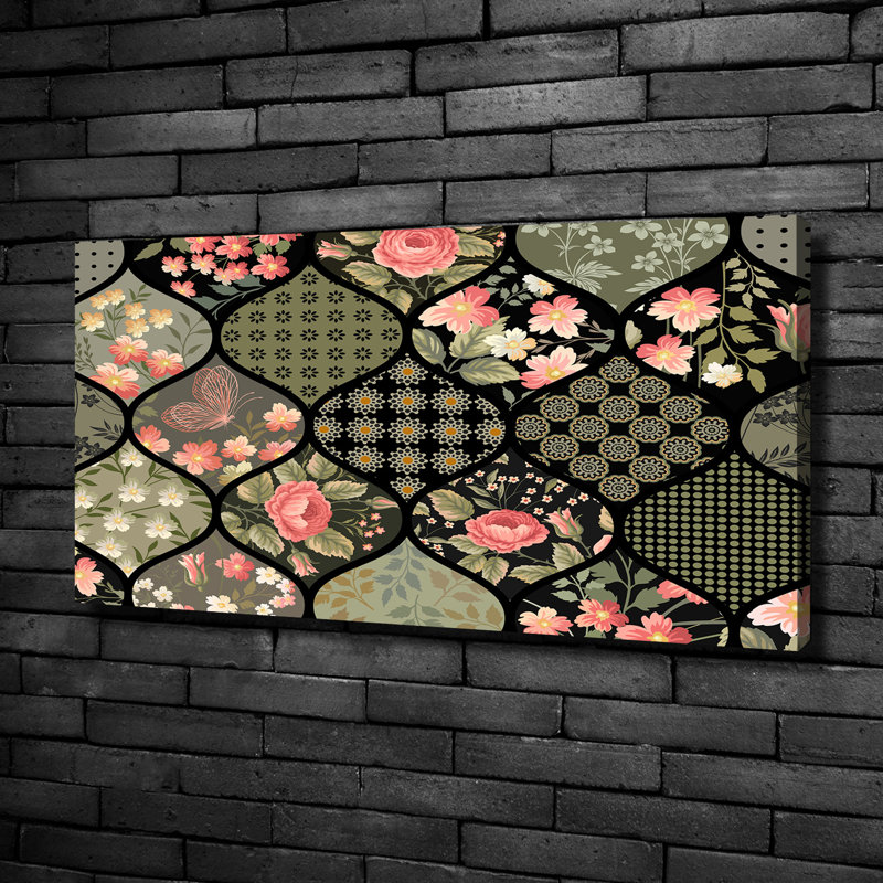 Floral Pattern - No Frame Print on Canvas