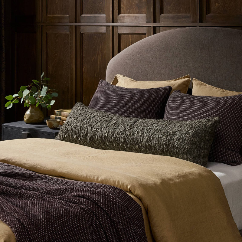 Mirelle Bolster Pillow Cover & Insert, Rectangle 12"H x 48"W, Solema Moss