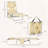 Folding Beach Lounge Chair with Face Hole and 5-Level Reclining-1614163245