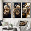 «Brown Daisy Bunch», 3 pièces sur toile-1188362849-1188362862