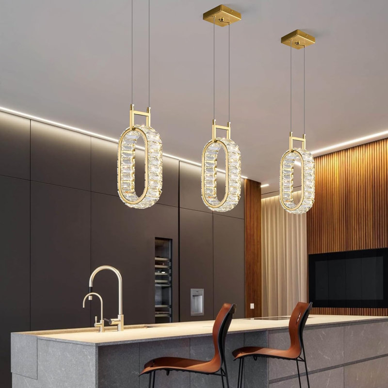 Golden Oval Chandelier