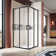 35'' W 72'' H Framed Square Double Slide Shower Enclosure