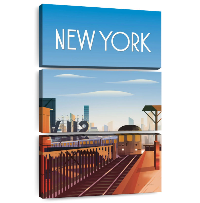 Masam New York City Train, 74" H x 48" W