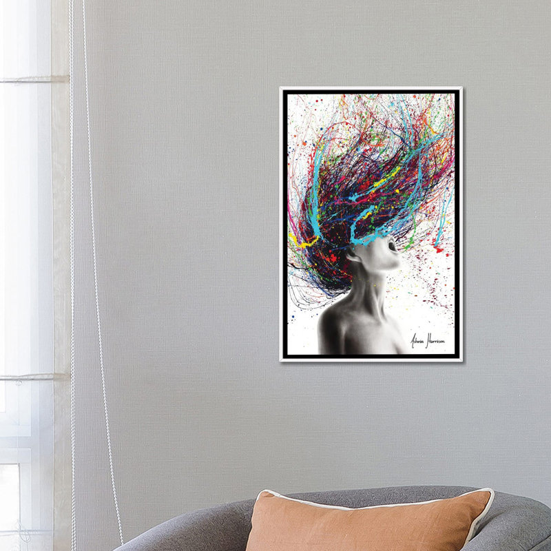 «The Edge» par Ashvin Harrison - impression d'art graphique, H 26 po x l 18 po x P 1,5 po, Toile blanche encadrée, Aucun mat