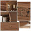Boîte de rangement pour cosmétiques de couleur noyer Boîte de rangement de grande capacité pour la maison avec miroir