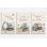 Grand ensemble de 3 pépinières de construction, art mural, creuser un grand petit camion, pelle sur toile, impression sur toile de bébé garçon, impression sur toile 16 x 24 pouces - prête à être accrochée