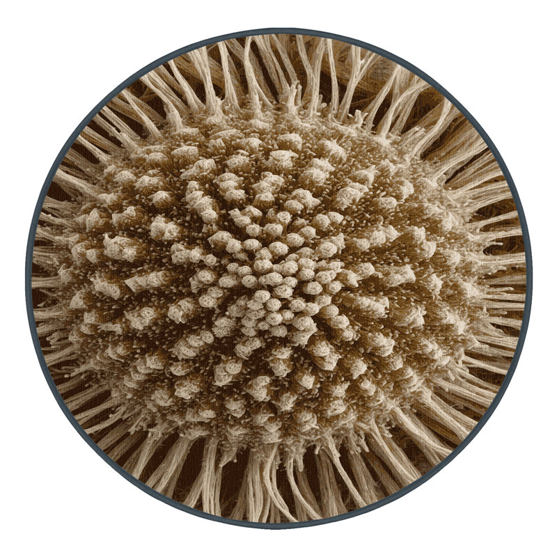 Machine Washable Nature Brown Area Rug, Round 8'