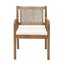 Chaise de salle à manger d'extérieur Davisboro avec structure en bois d'acacia et coussin hydrofuge-119690883