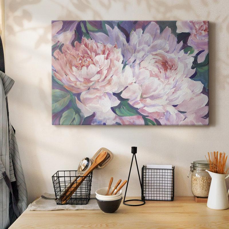 Pe pivoines en fleurs, toile tendue I-Gallery, H 12 po x l 18 po