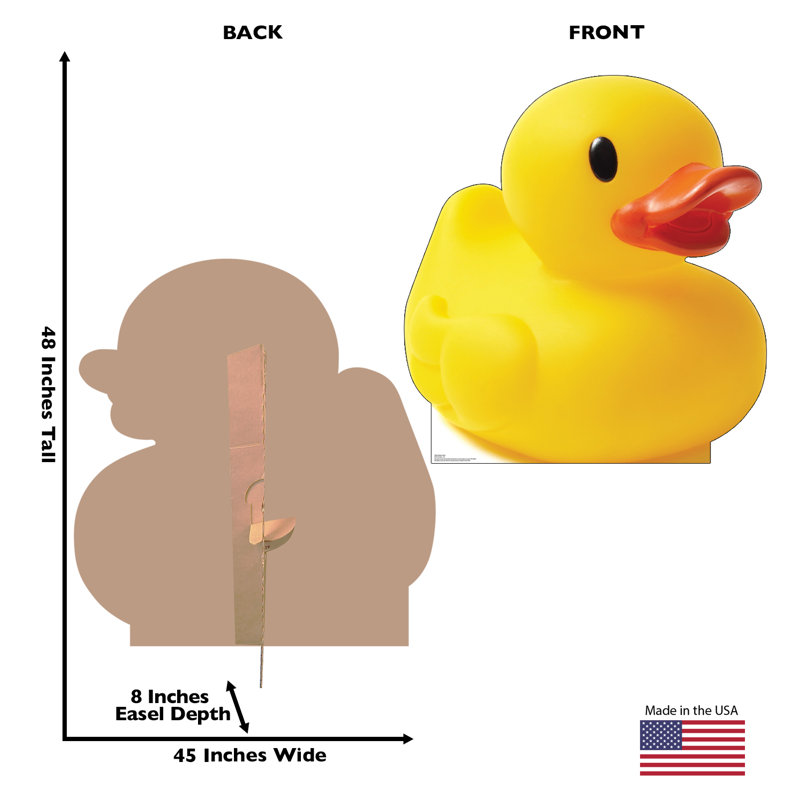 48 x 45 Inch Yellow Rubber Duck Cardboard Cutout