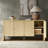 Martha 63"Wide Modern 4 Door Fluted Sideboard with Cable Management-685677351