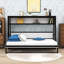 Lit escamotable simple en bois avec tablettes-1388943590