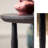 Retro Black Solid Wood Round Coffee Table