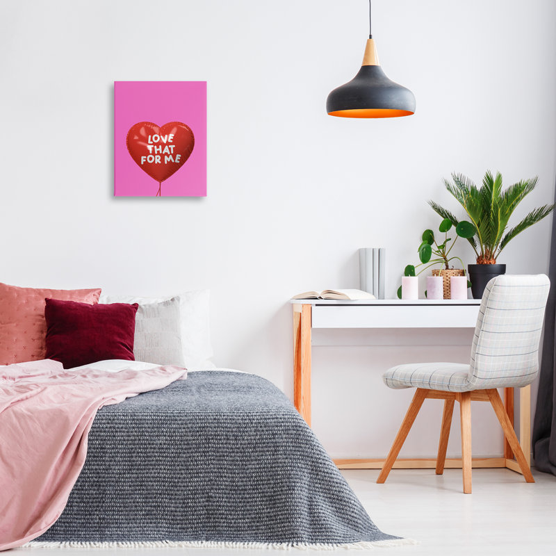 «Love That For Me Heart», art mural sur toile, design par House of Lulu, H 20 po x l 16 po