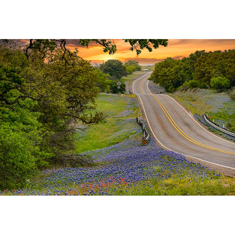 Berne Sunset in the Hill Country 1 Piece Wrapped Canvas Wall Art, 51cm H x 76cm W x 3.8cm D