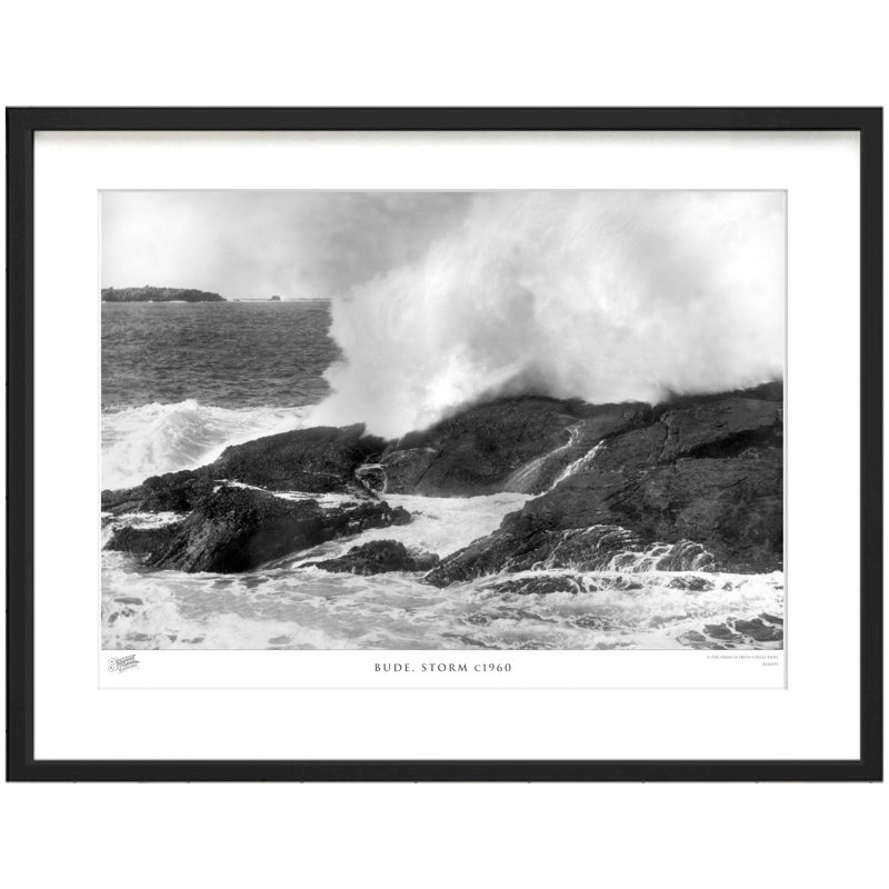 Bude, Storm C1960 - Single Picture Frame Print, 60cm H x 80cm W x 2.3cm D