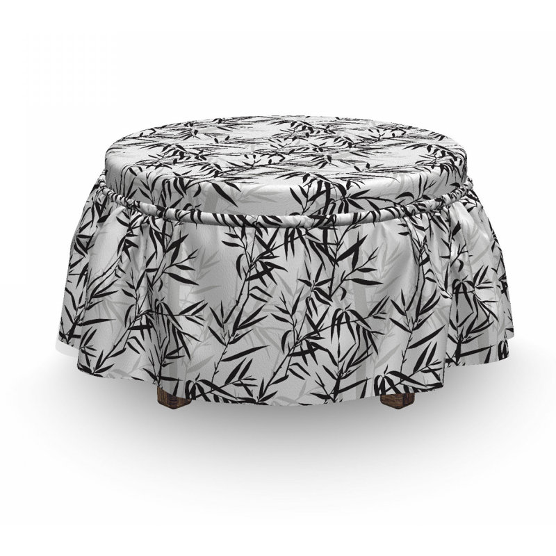 Housse pour repose-pieds feuilles oriental