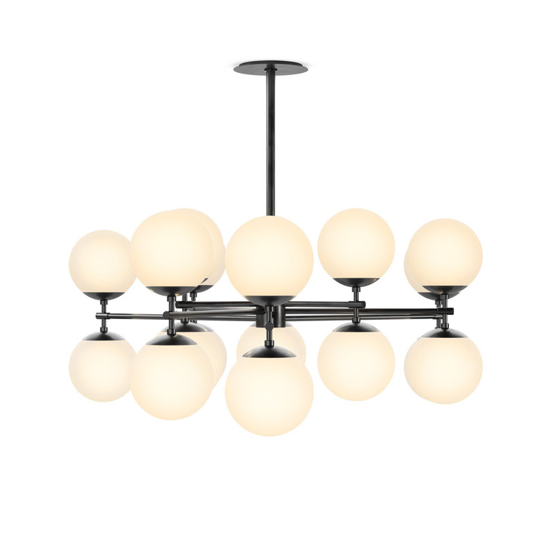 Zodiac 18 - Light Chandelier, Black Gunmetal