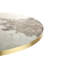 Table bistro ronde de 31,5 pouces, conception de tulipe de salle à manger, surface en faux marbre, assemblage facile, structure en métal, plateau en pierre frittée gris ardoise, plateau