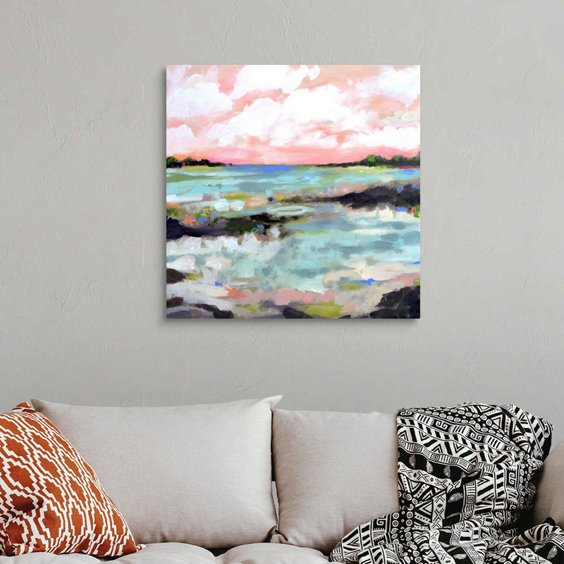 «Surfscape III» par Karen Fields - reproduction d'art, Toile tendue, H 30 po x l 30 po x P 1,25 po
