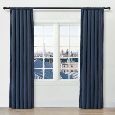 Brisa Linen Curtain Panel In Indigo