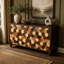 Buffet 59,8 "avec motif en nid d'abeille, armoire d'appoint moderne