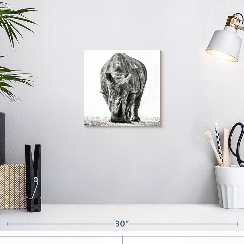 Rhinoceros, 10" H x 10" W