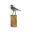 Figurine sculpture en bois sculptée à la main Wheatear