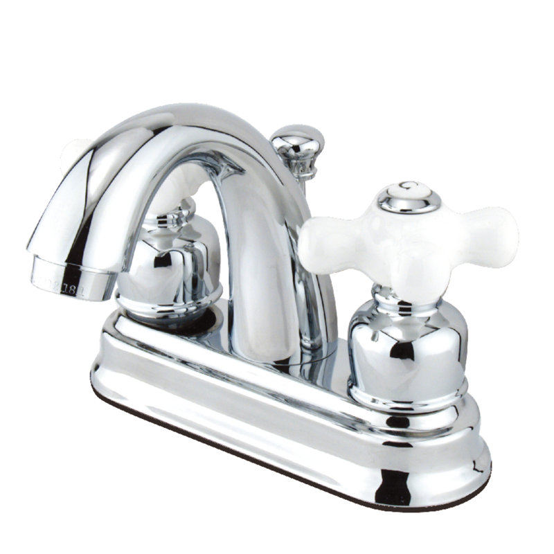 Robinet pour salle de bain avec ensemble de drain central à Restoration, Chrome poli
