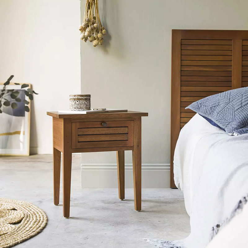 Jakobson 45 cm W Solid Wood Bedside Table