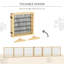 Barrière pour chien en bois PawHut, barrière pour animaux autoportante 170 po, barrière de sécurité pour chien pliable à 6 panneaux avec 2 pieds de soutien pour les escaliers de porte de maison, petits et moyens chiens-1062232905