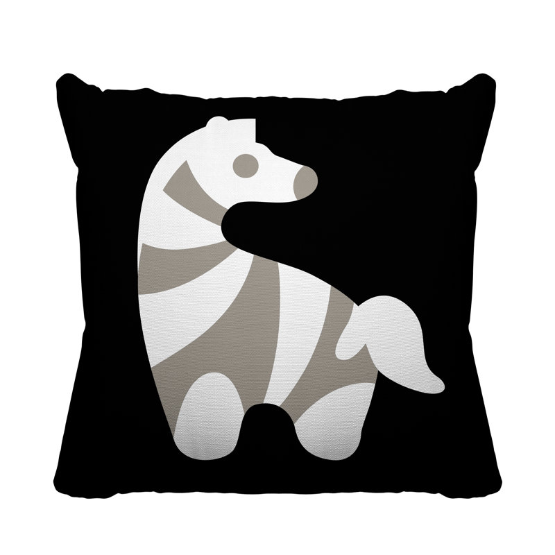 Coussin décoratif Simbi, L 15 po x H 15 po, Noir