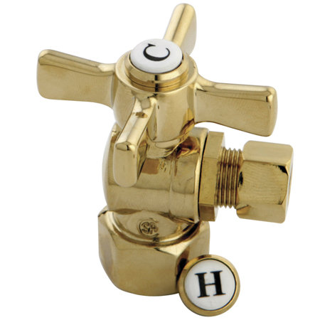 Kingston Brass Millennium 1/2-Inch FIP x 3/8-Inch OD Comp Quarter-Turn Angle Stop Valve Kingston Brass