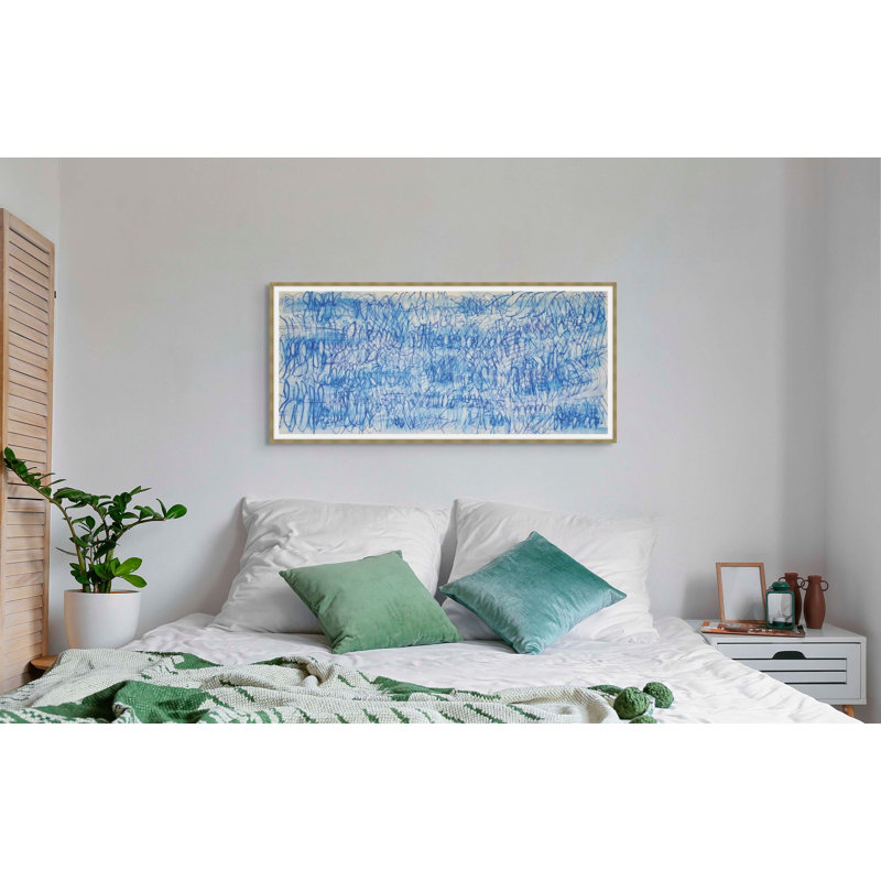 Blue Tide 1 Print by Michelle L, 20.54" H x 41.54" W
