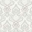 Opulence Luxury Italian Damask Glitter/Shimmer Double Width 33' L x 42" W Wallpaper Roll-63825192