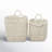 Cotton Fabric Handmade Decorative and Functional Storage Basket with Handles