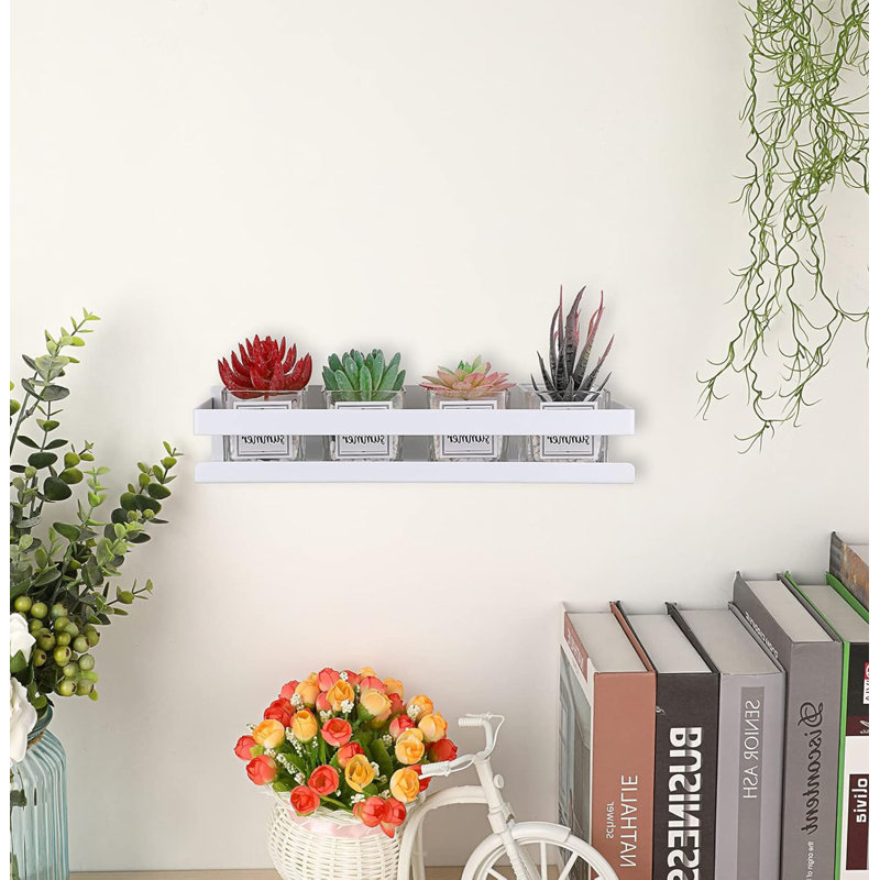 Metal Floating Shelf, White