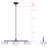 3 - Light Matte Black LED Kitchen Island Pendant