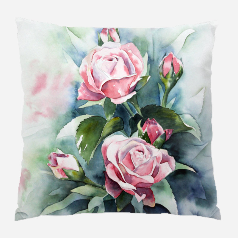 Reversible Throw Pillow, Microsuede, Indoor
