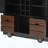54" Farmhouse Kitchen Island With Drop Leaf, Power Outlet, Kitchen Storage Cart With 2 Doors, 2 Drawers, Rolling Kitchen Island On 4 Large Wheels With Spice Rack For Kitchen, Dining Room, Black-985471535