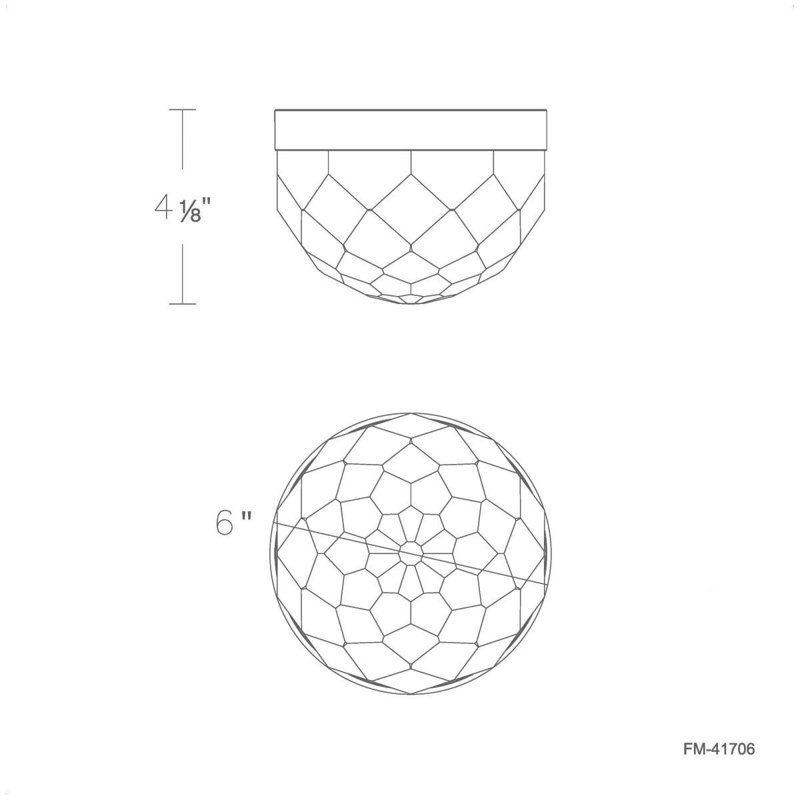 Cascade Crystal Globe LED Flush Mount in Polished Nickel