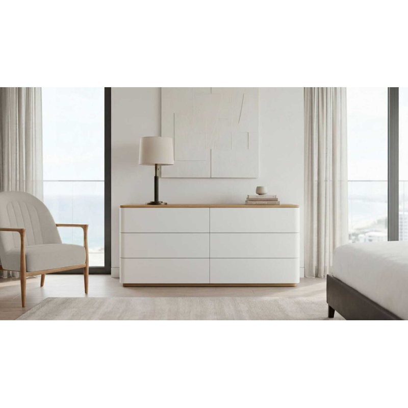 Seoul 6-Drawer Dresser II, Natural