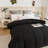 Luxury Black Cotton Blend Comforter  All Season Lightweight Hotel Quilt Insert with Corner Tabs Ultra Soft Box Stitched Bedding Machine Washable-738346504