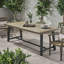Table de salle à manger d'extérieur en bois d'acacia, gris / métal rustique-905749471