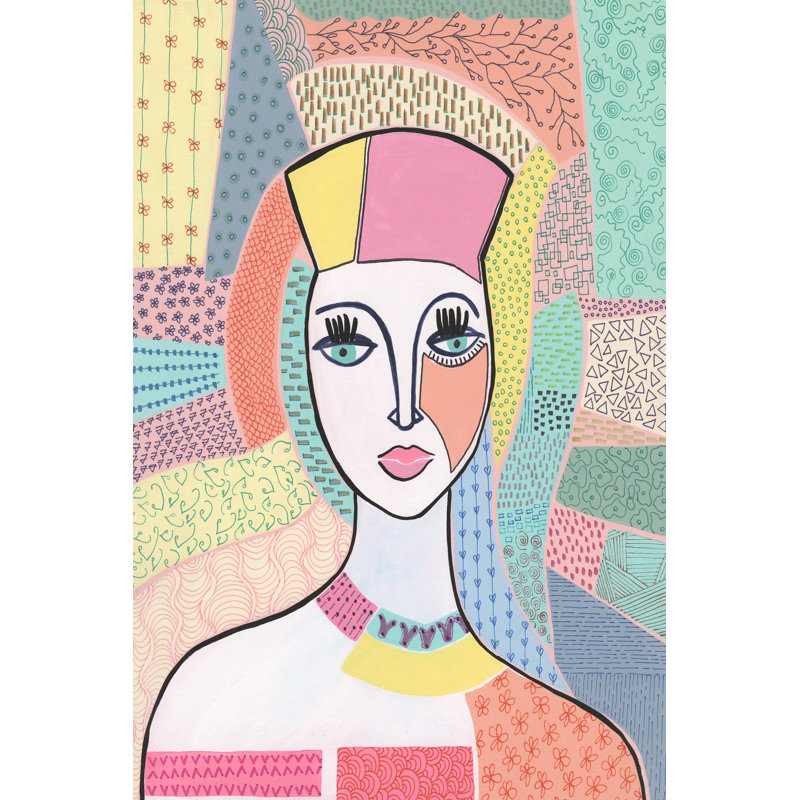 Pattern Lady I by Regina Moore - Graphic Art, 91 cm H x 61 cm W, Wrapped Canvas