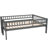 Triple Bunk Bed, Gray, Built With Wood And Guardrails Gray Space Efficient Design, Constructed Solid
