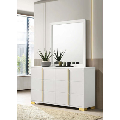 Ensemble de commode et miroir Art Deco