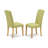 5 Piece Dining Room Table Set Includes a Square Kitchen Table and 4 Limelight Linen Fabric Parson Dining Chairs, Oak-1238381177-1238381176