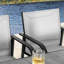 Ensemble de bar d'extérieur en polyester enduit de PVC avec structure en fer thermolaqué, gris