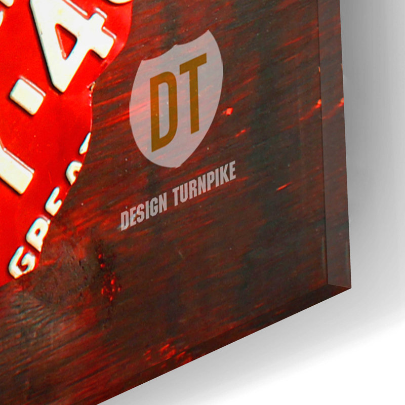 «Michigan», plaque d’impression de grande carte sur plastique / acrylique par Design Turnpike, H 12 po x l 12 po x P 0,13 po